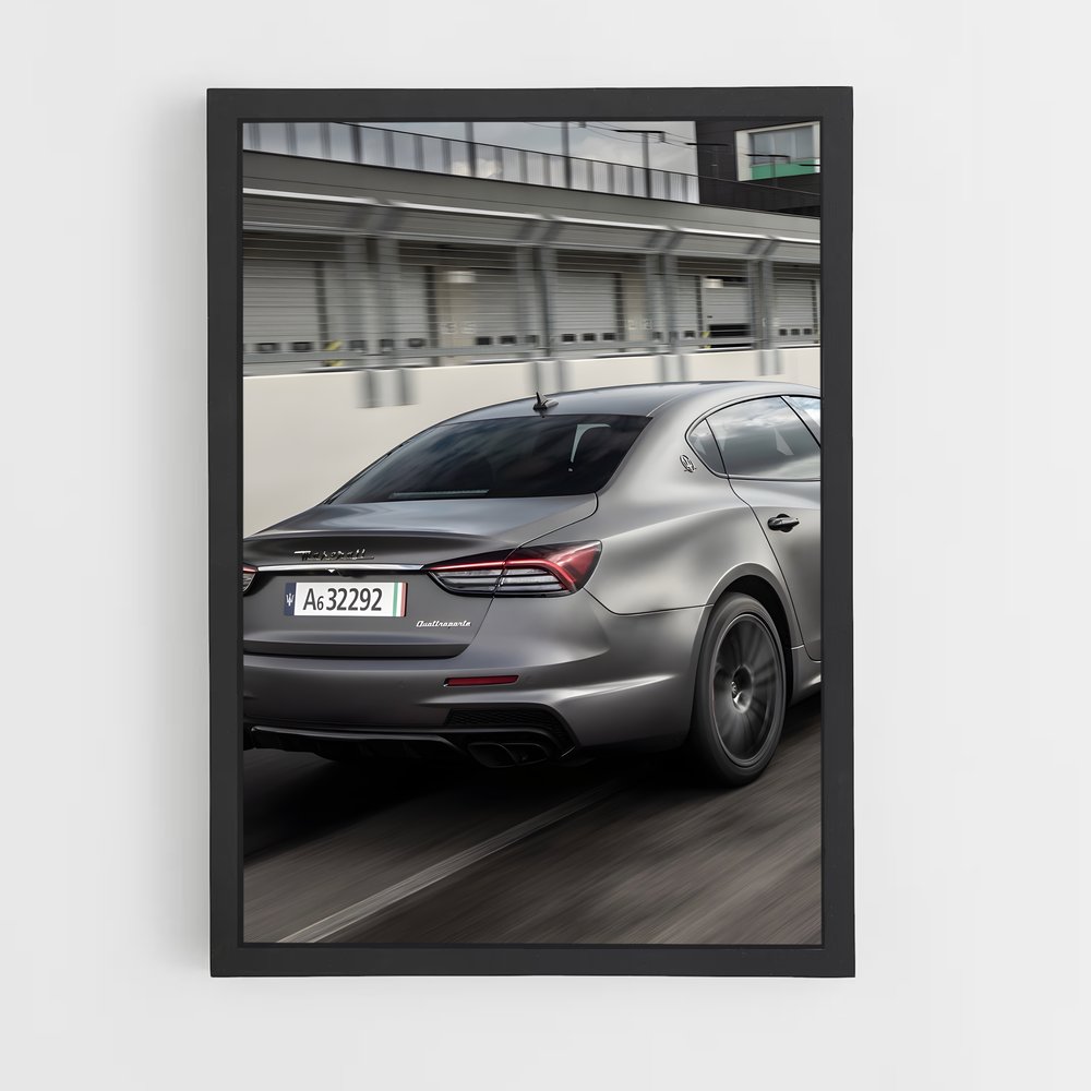 Poster Silver Roadster – affiche Maserati (vue 2)
